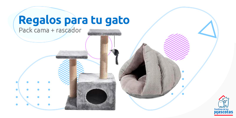 rascador y cama para gato