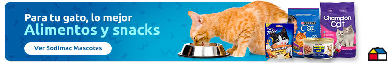 alimentos y snacks para gatos mascotas Sodimac