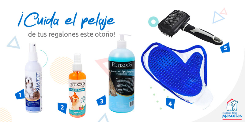 Productos para el cuidado para el pelaje de gatos y perros