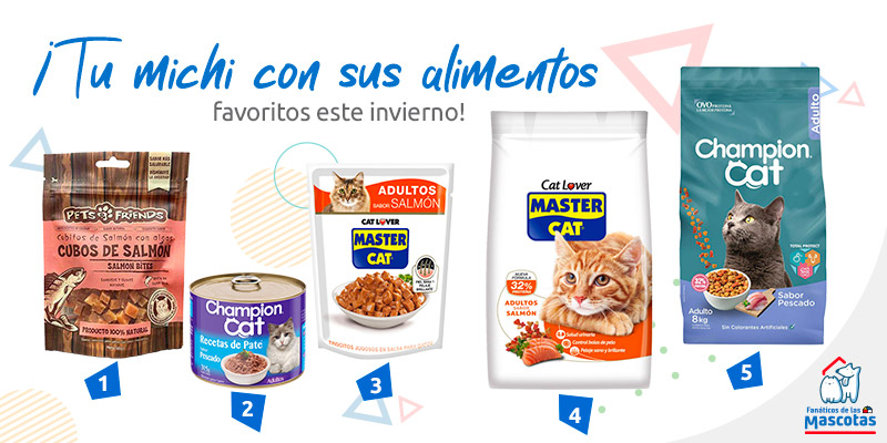 Portadas de productos para gatos. 