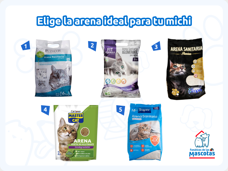 arena de silica gel, arena sanitaria aglomerante, arena sanitaria premium para gatos, arena biodegradable para gatos y arena sanitaria aglutinante